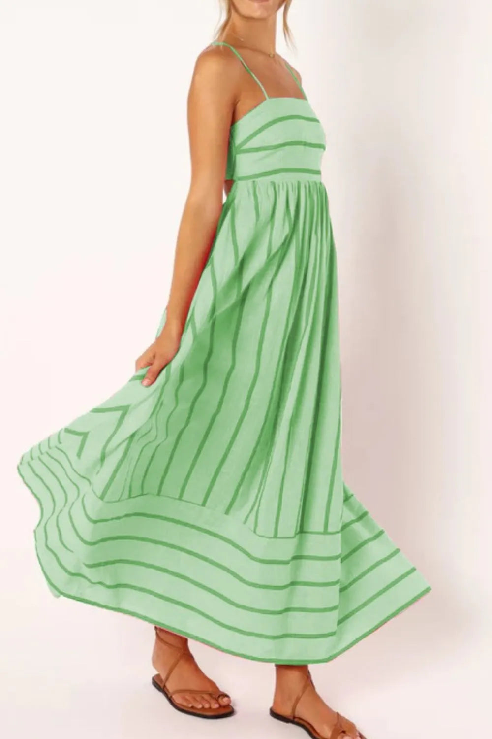 Striped Flowing Cami Dress