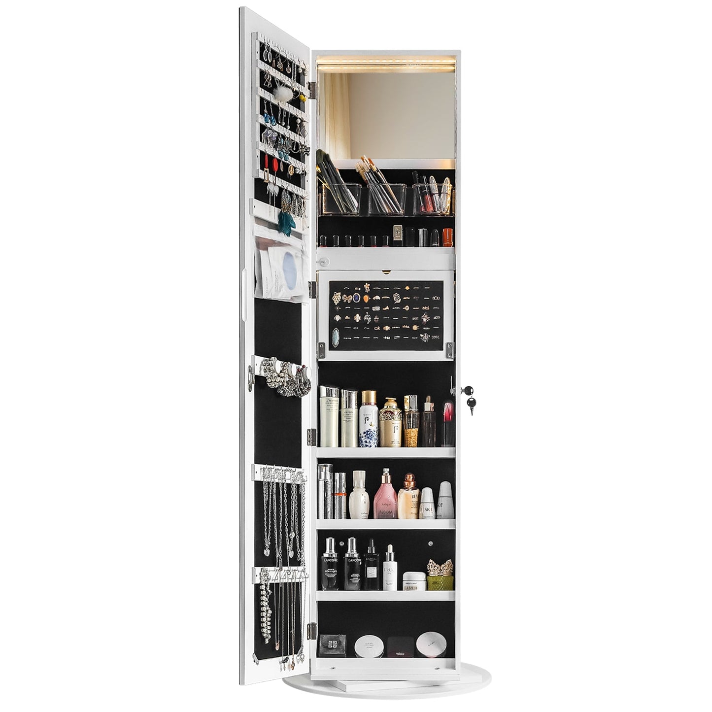 Jewelry Armoire with Full Length Mirror