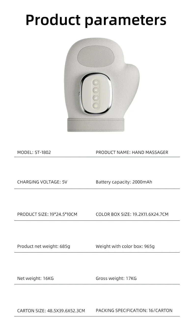 6 in 1 Smart Airbag Full Hand Massager