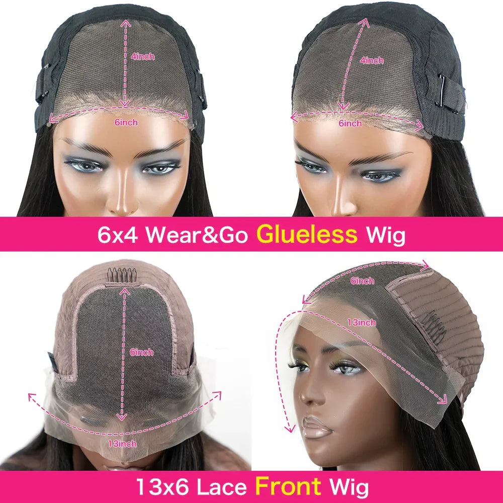 Glueless Wig Human Hair Ready To Wear Deep Wave
