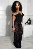 Strapless lace Fishbone Skirt Set
