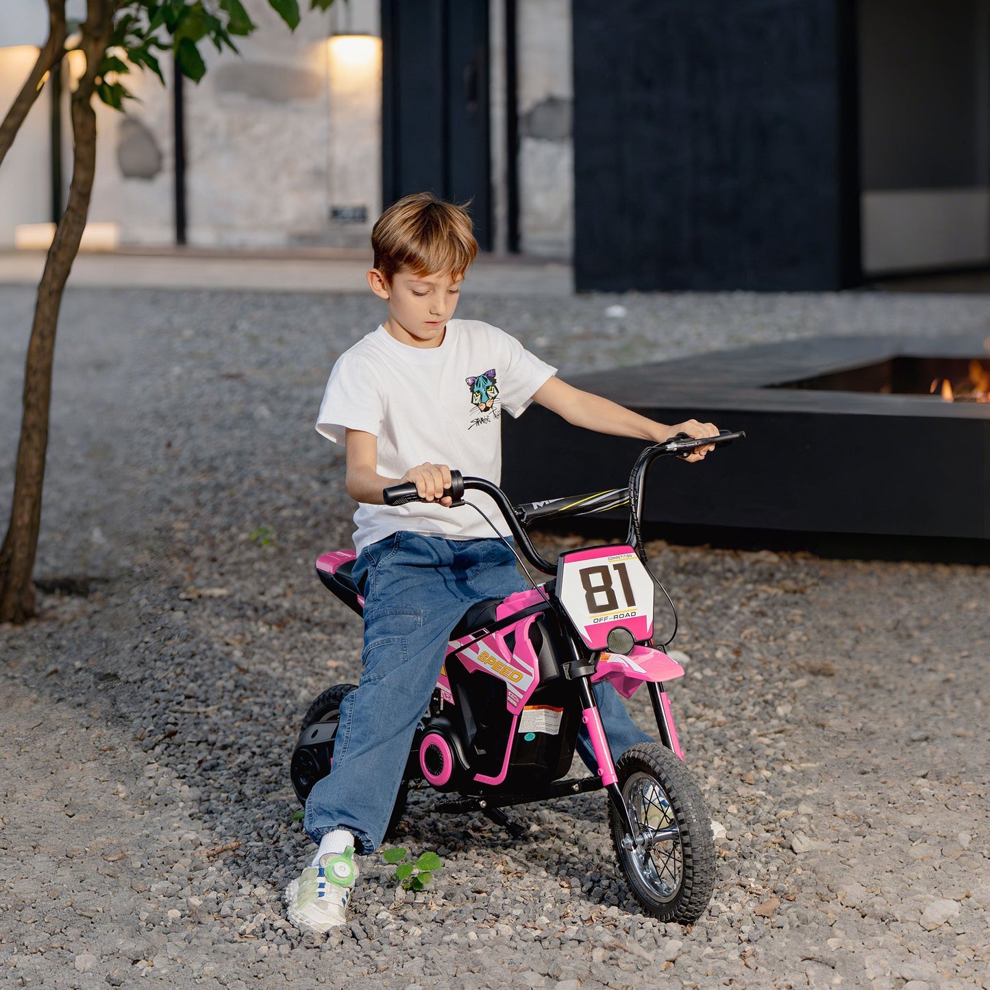electric motorcycle=pink