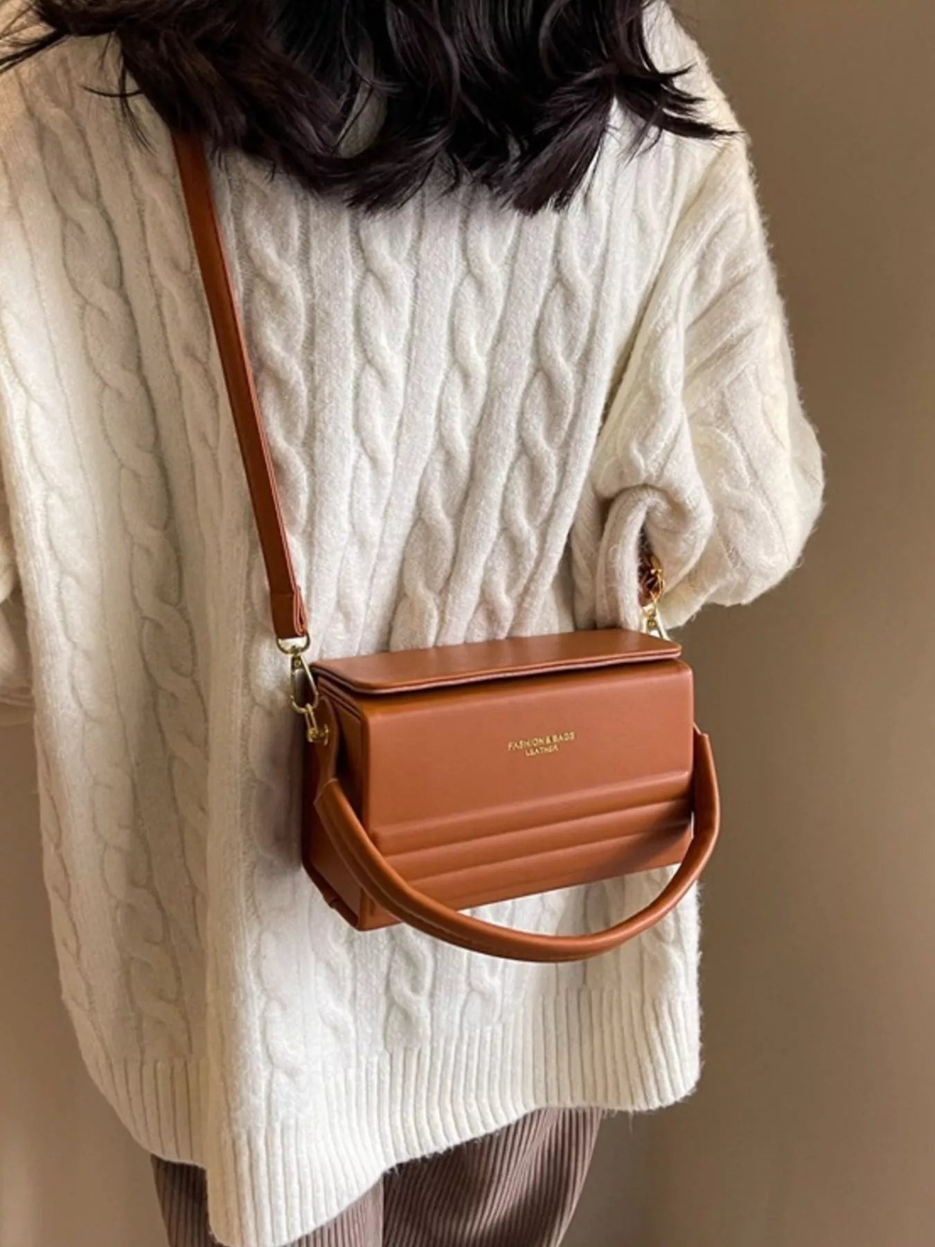 Box-Shaped Crossbody Bag