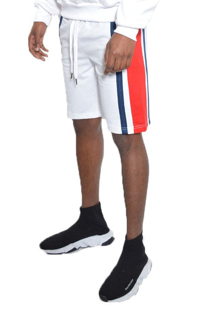 Mens Color Block Sweat Shorts