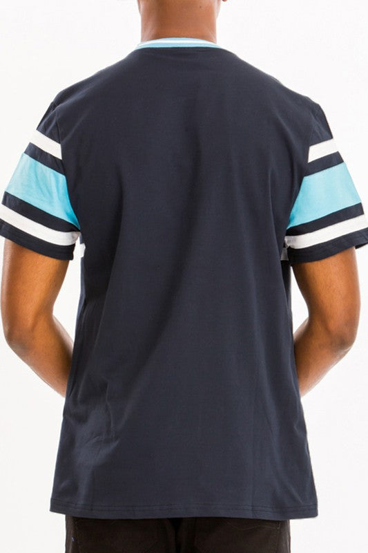 THREE STRIPE COTTON TSHIRT