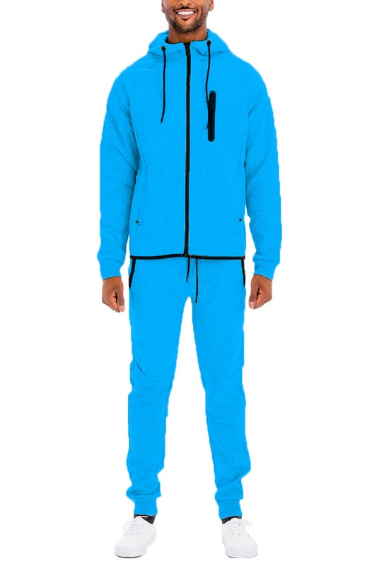 Men's Full Zip Sweat Pant Sweat Set - MONLANE