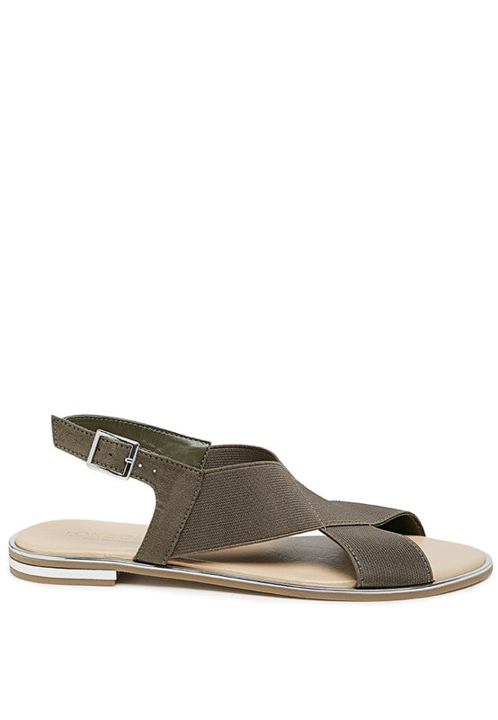 Snuggle Wide Strap Flat Sandals