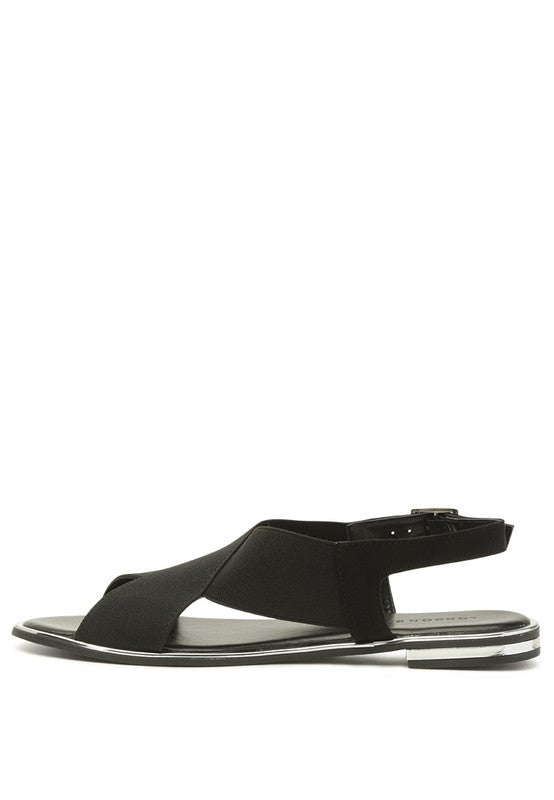 Snuggle Wide Strap Flat Sandals
