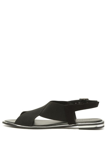Snuggle Wide Strap Flat Sandals
