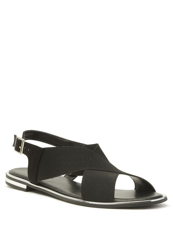 Snuggle Wide Strap Flat Sandals