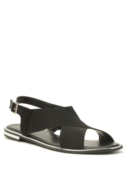 Snuggle Wide Strap Flat Sandals