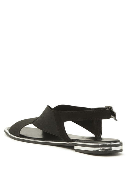 Snuggle Wide Strap Flat Sandals