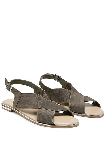 Snuggle Wide Strap Flat Sandals