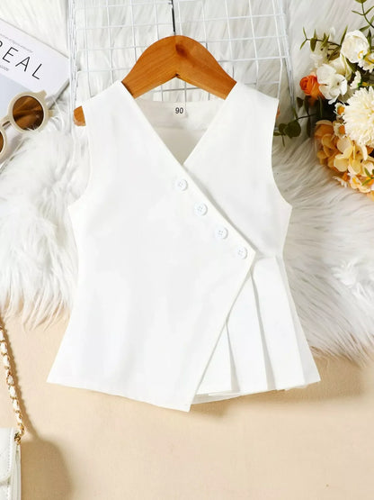 Children's Sleeveless Top and Wide Leg Pants Set