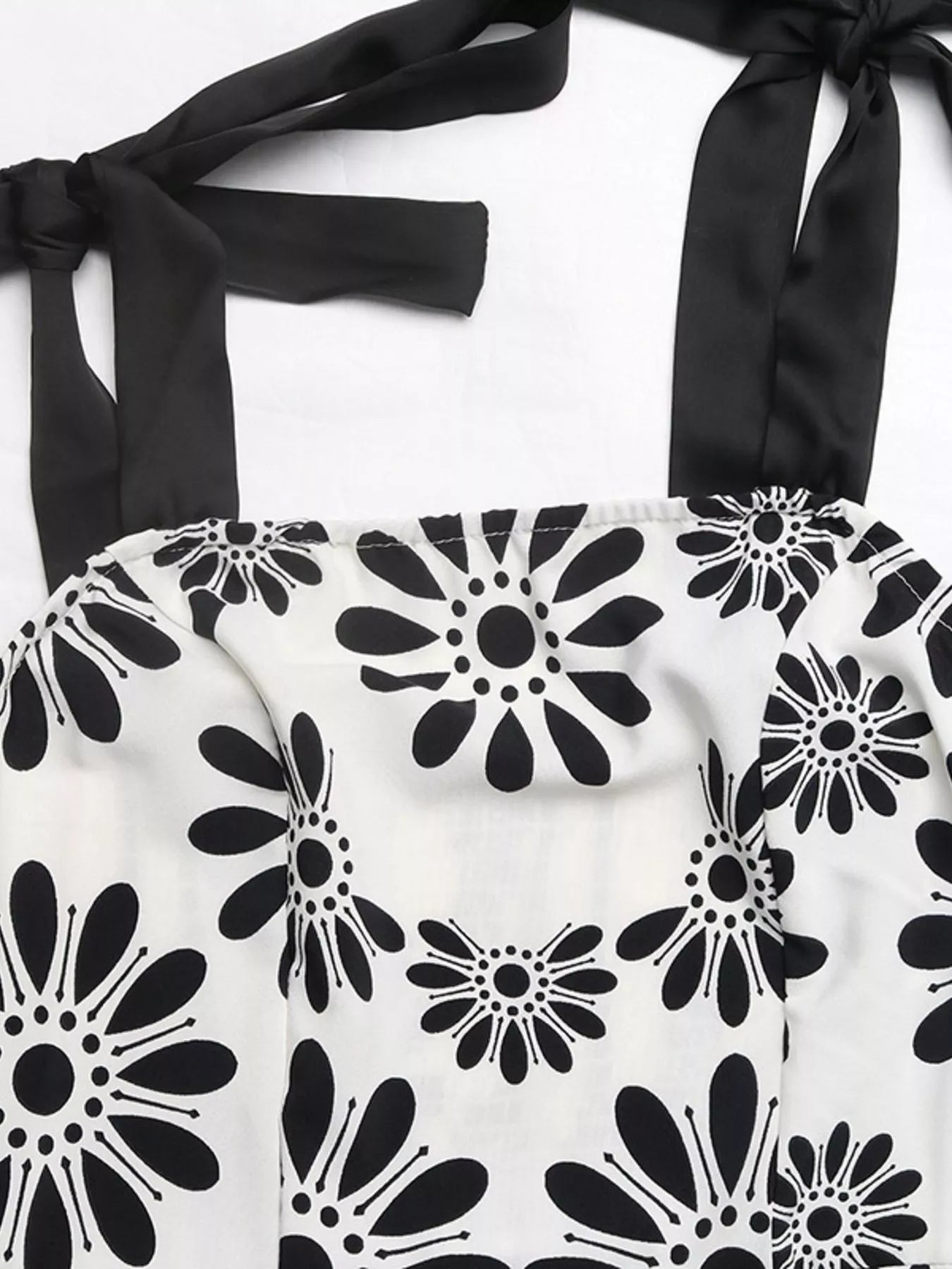 Floral Print Tie Strap Casual Dress