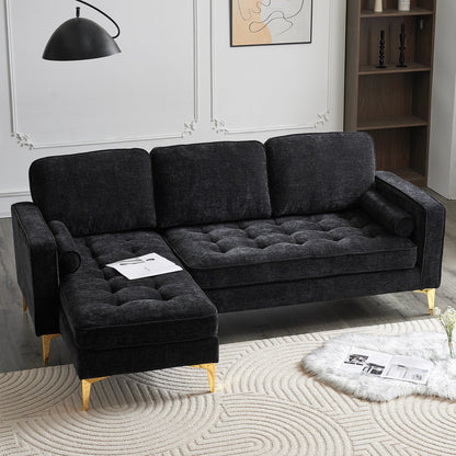 3-Seater With Footstool Chenille Rhombus