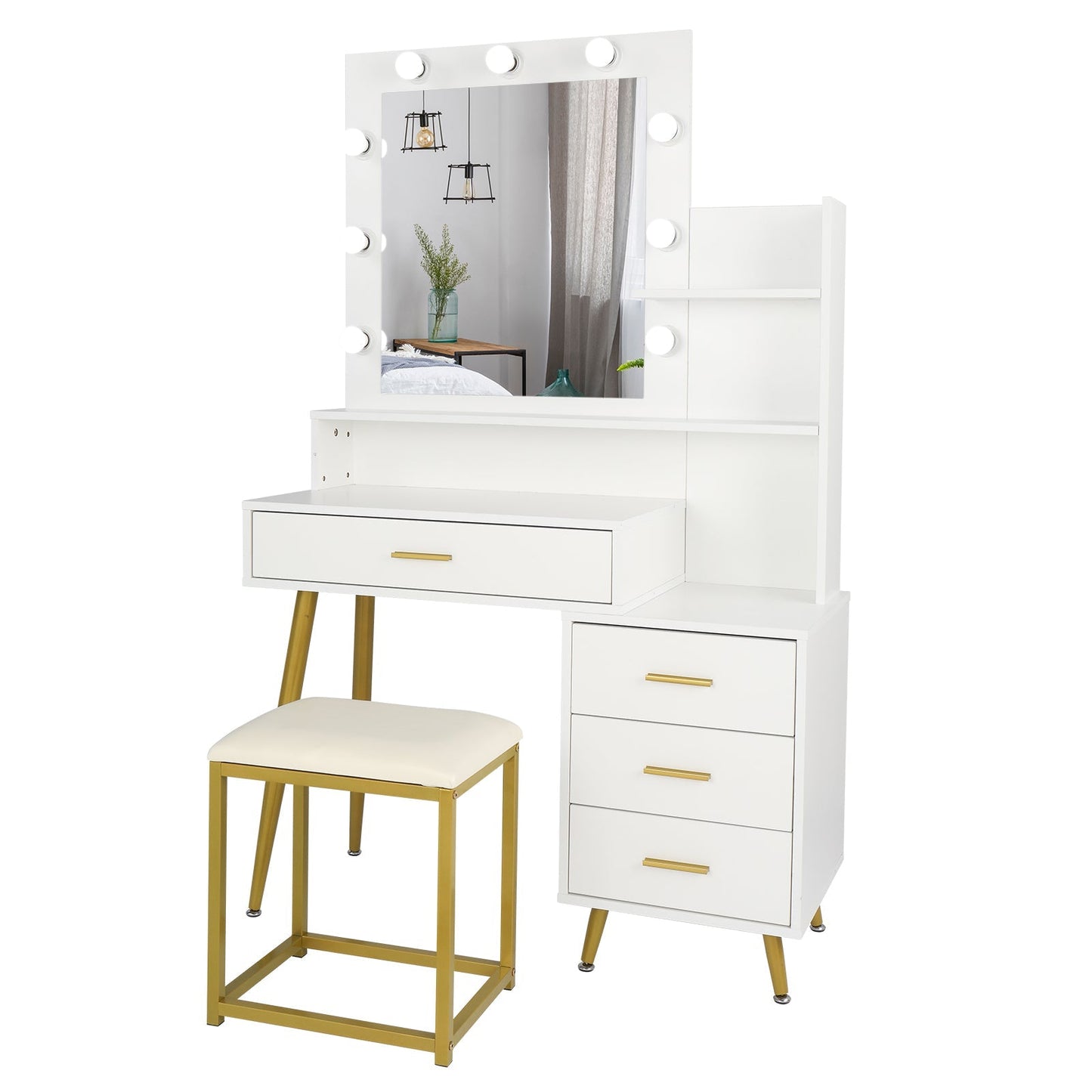 Vanity Set with LED Bulbs