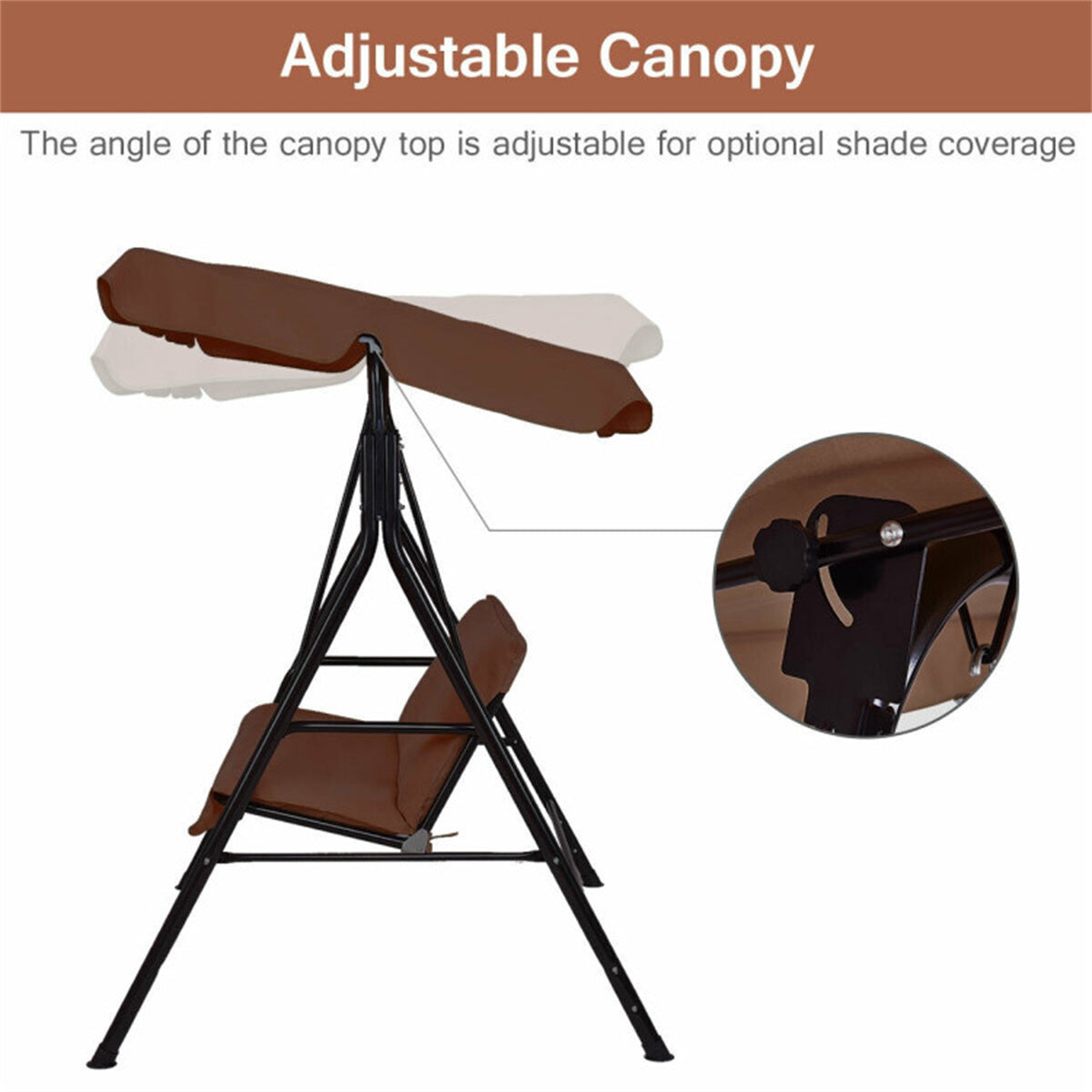 Double Seat Patio Swing Chair