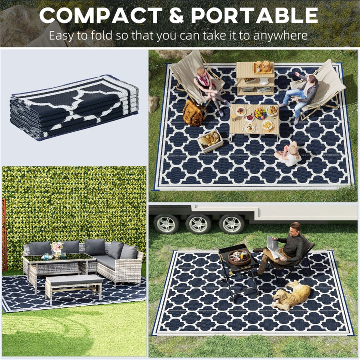 Camping Carpet Straw Floor Mat