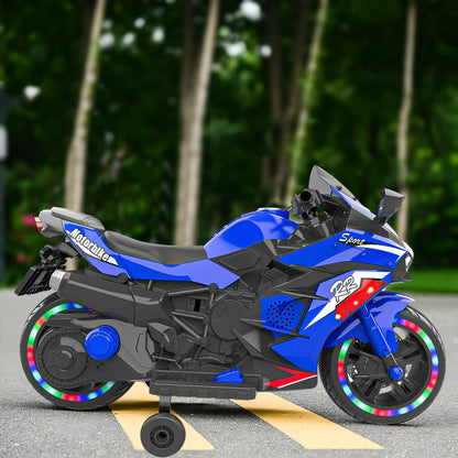 Kids Blue Bluetooth Ride On Motorcycle - MONLANE