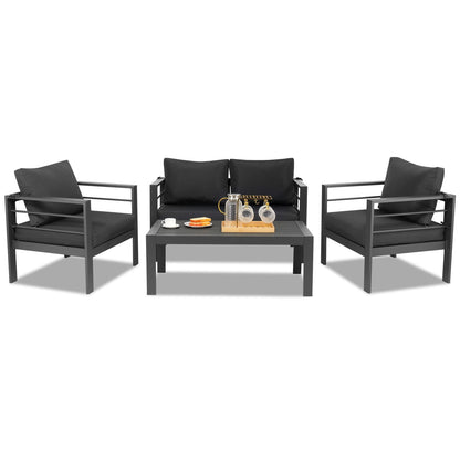 4 Pieces Modern Outdoor Sectional