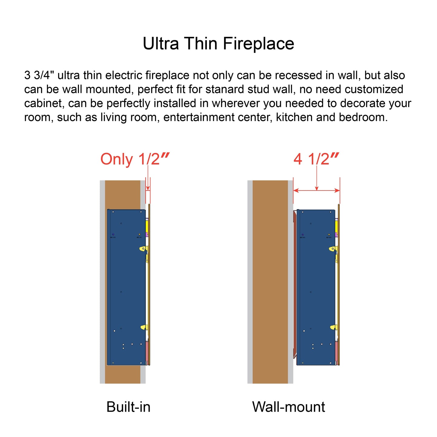 Electric Wall Mounted Fireplace