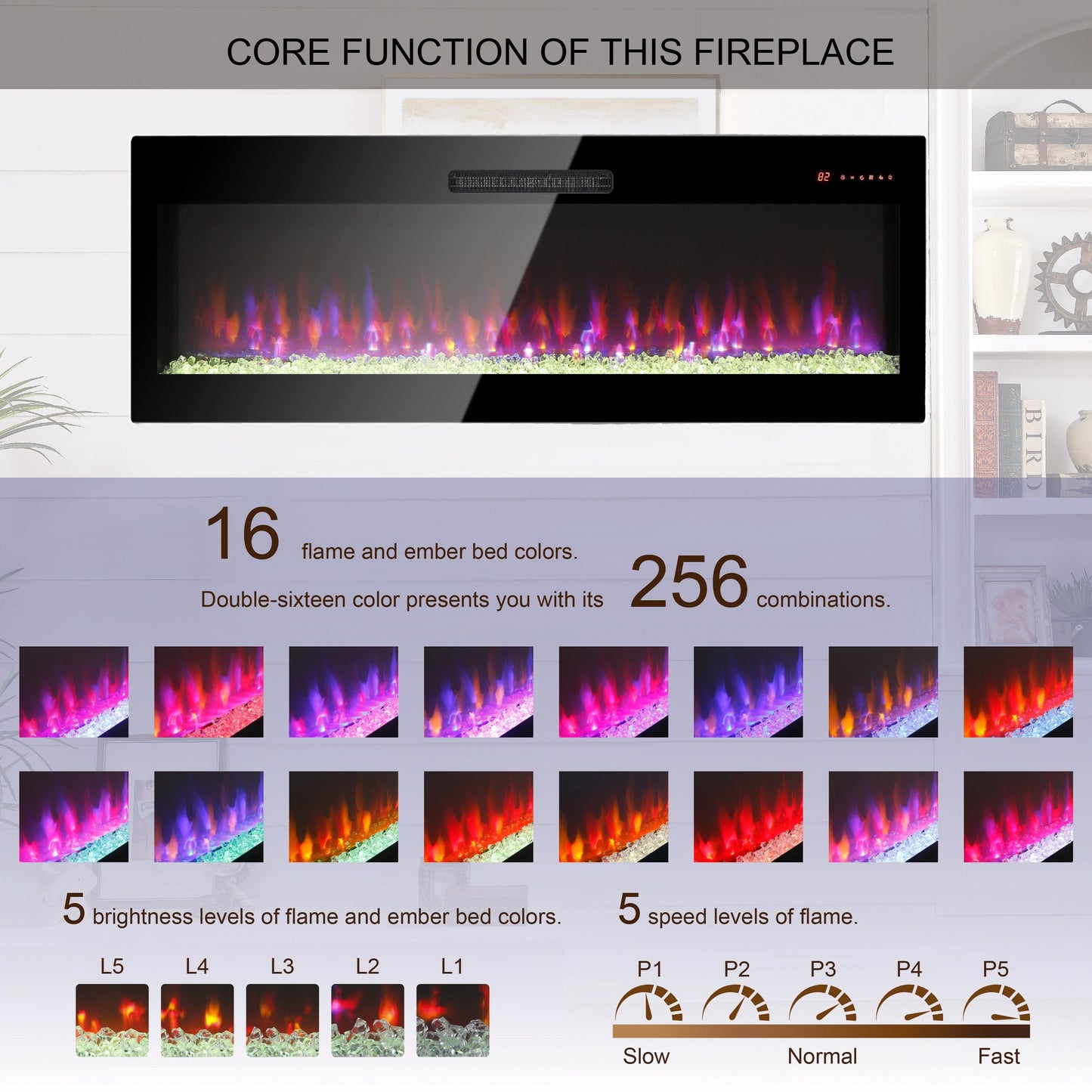 Electric Wall Mounted Fireplace