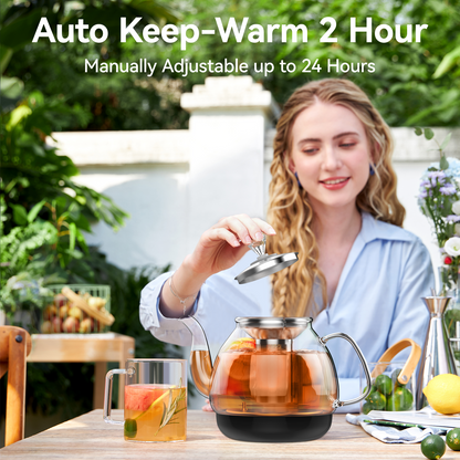Compact Tea Maker Electric Glass Kettle