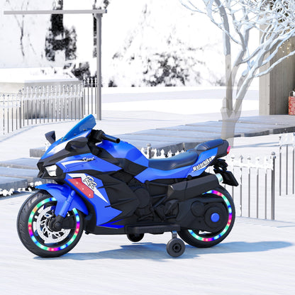 Kids Blue Bluetooth Ride On Motorcycle - MONLANE