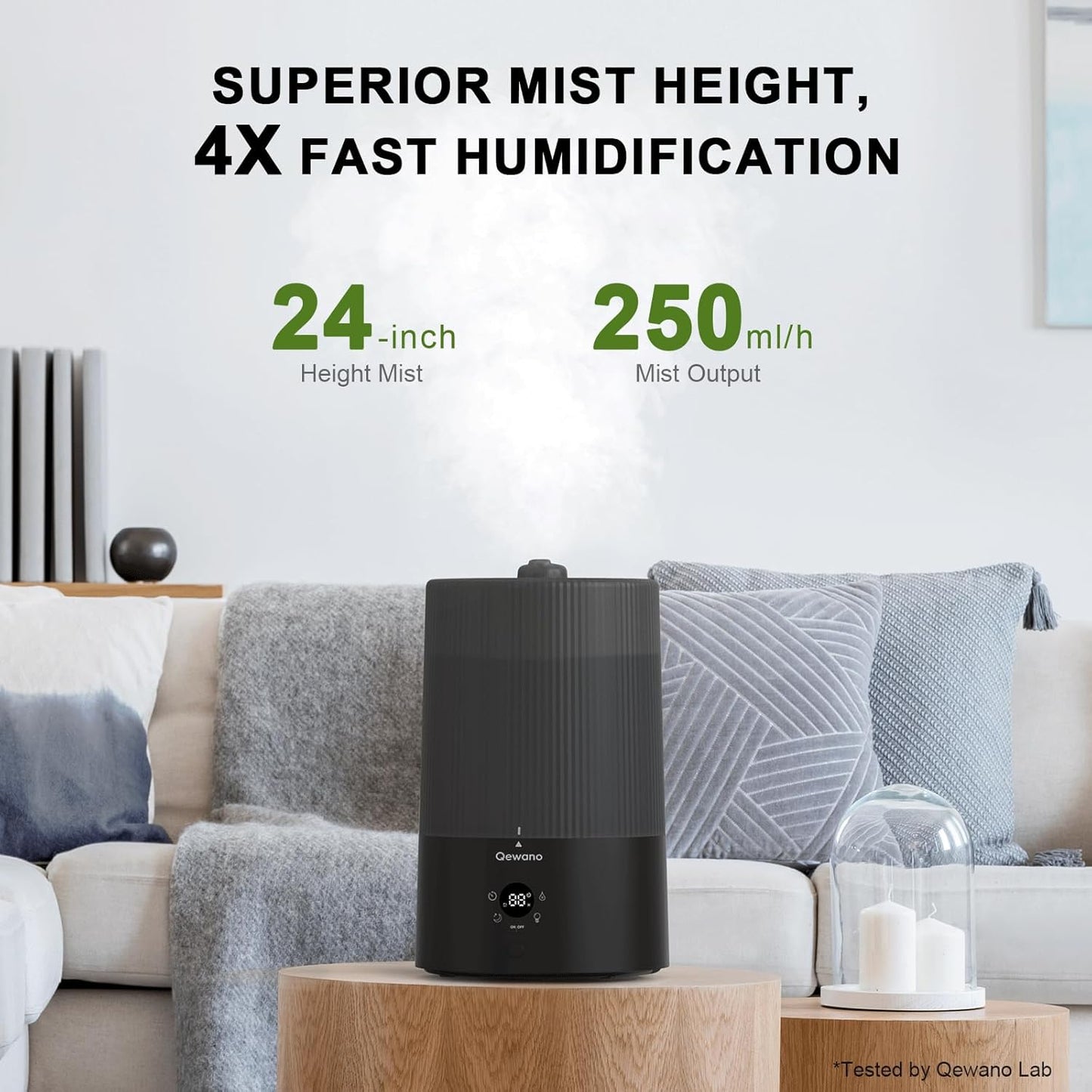 4L Top Fill Ultrasonic Cool Mist Humidifier