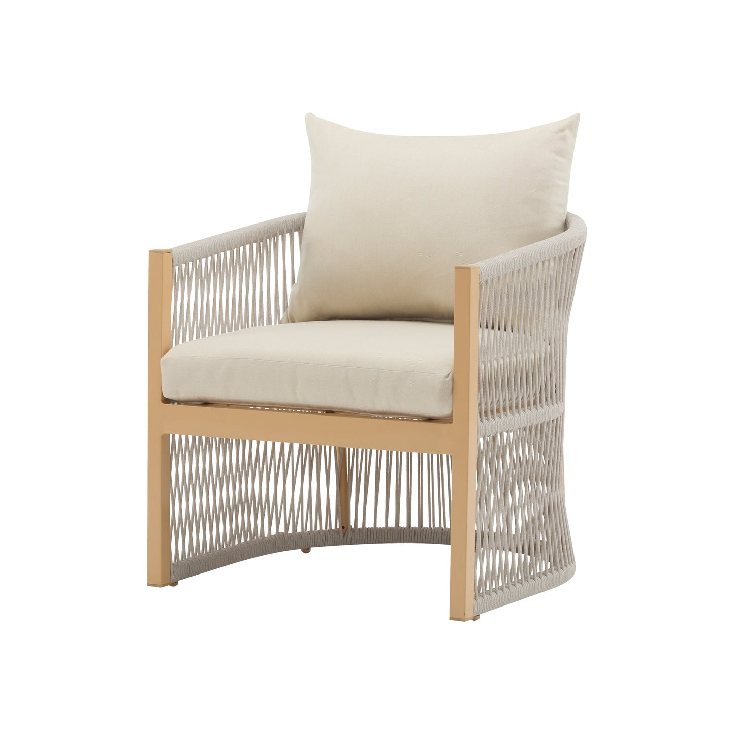 Modern Curved Aluminum Lounge Chair