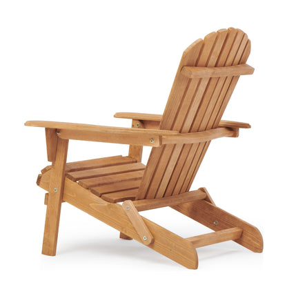 Wooden Outdoor Folding Adirondack Chair Set