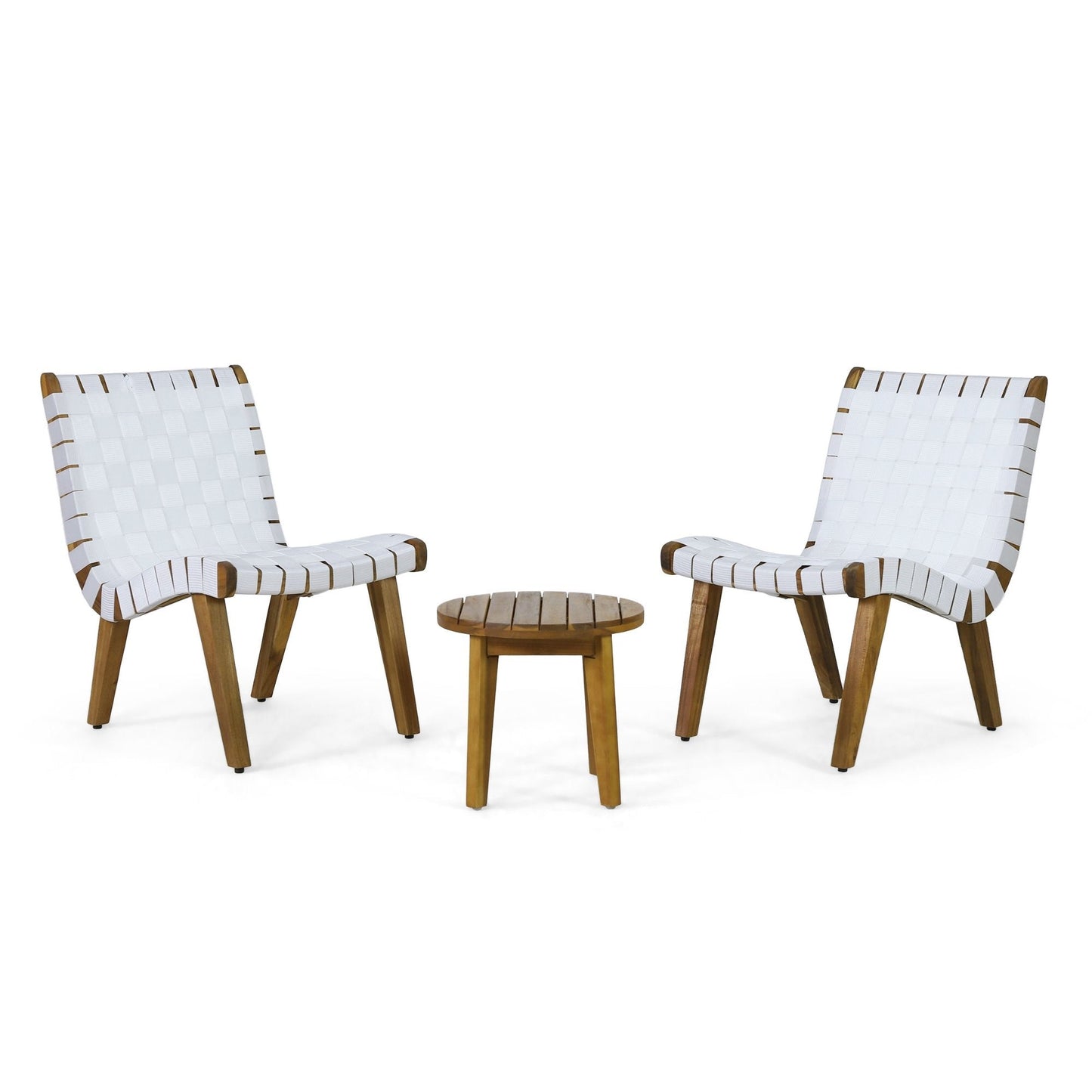 Outdoor Acacia Rope Weave 3 Piece Set