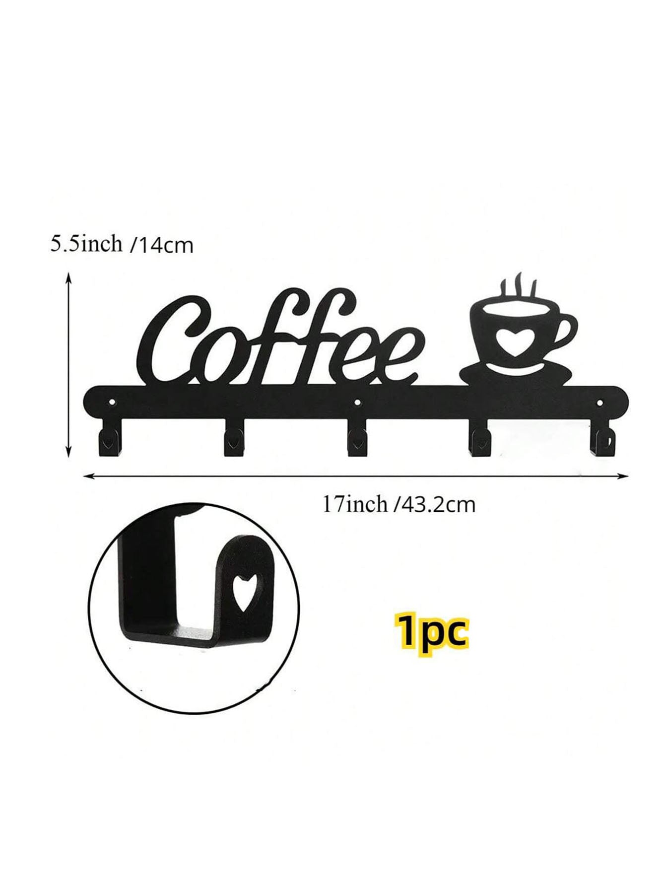 1pc Coffee Mug Holder Wall Mounted