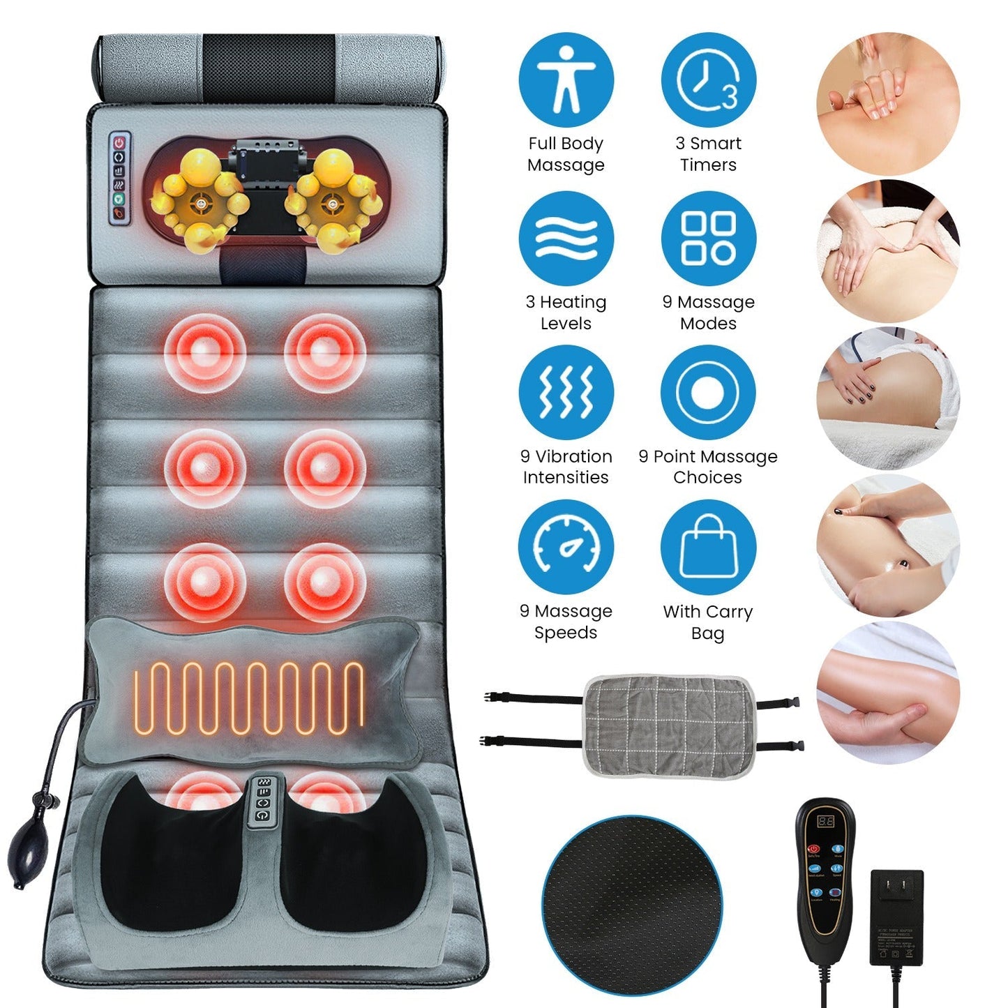 Full Body Electric Massage Mat with Heat - MONLANE
