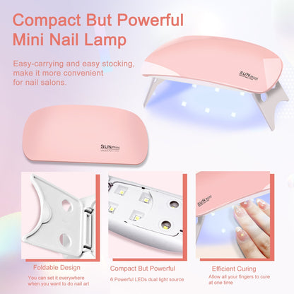 6 PCS Poly Gel Nail Kit with UV Lamp