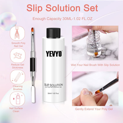6 PCS Poly Gel Nail Kit with UV Lamp - MONLANE
