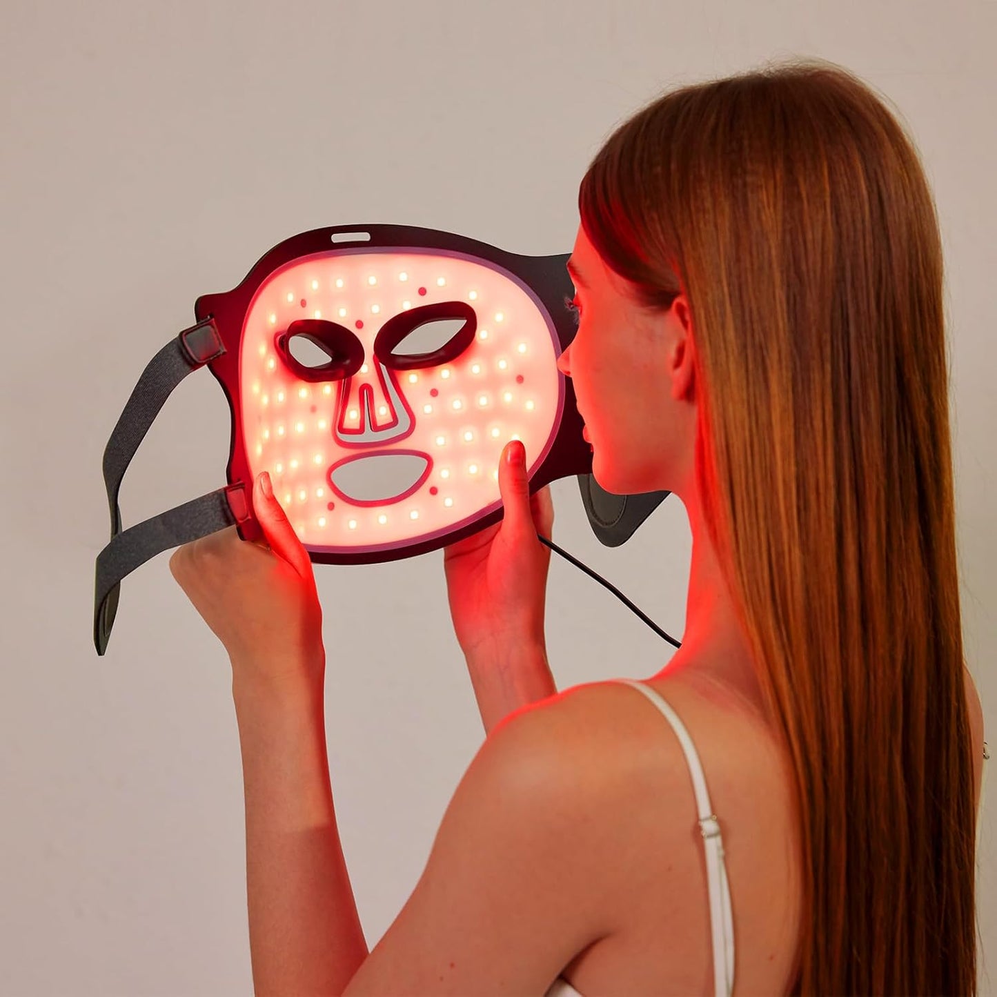 Cordless LED Face Mask for Wrinkle & Acne- Black - MONLANE