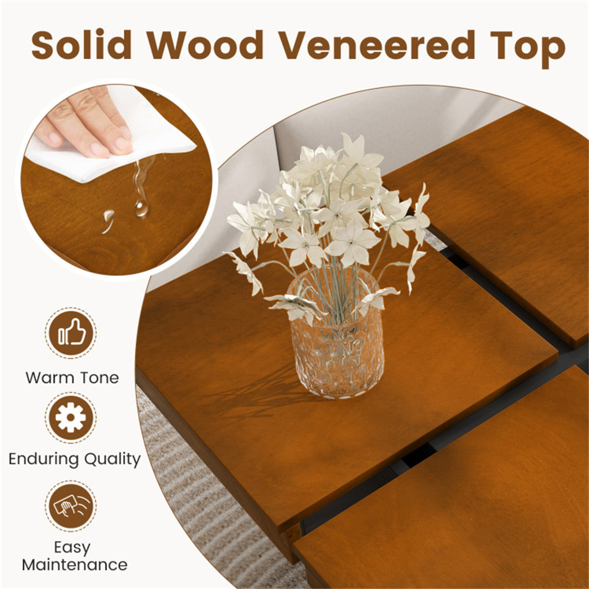 Modern Square Floating Coffee Table