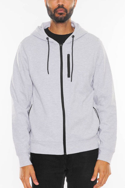 Heathered Zip Up Jacket