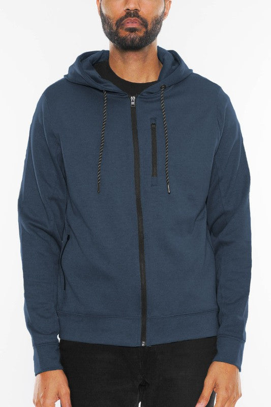 Heathered Zip Up Jacket