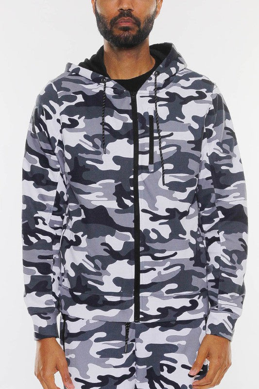 Heathered Zip Up Jacket