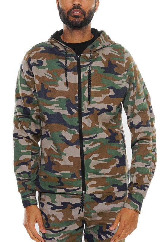 Heathered Zip Up Jacket