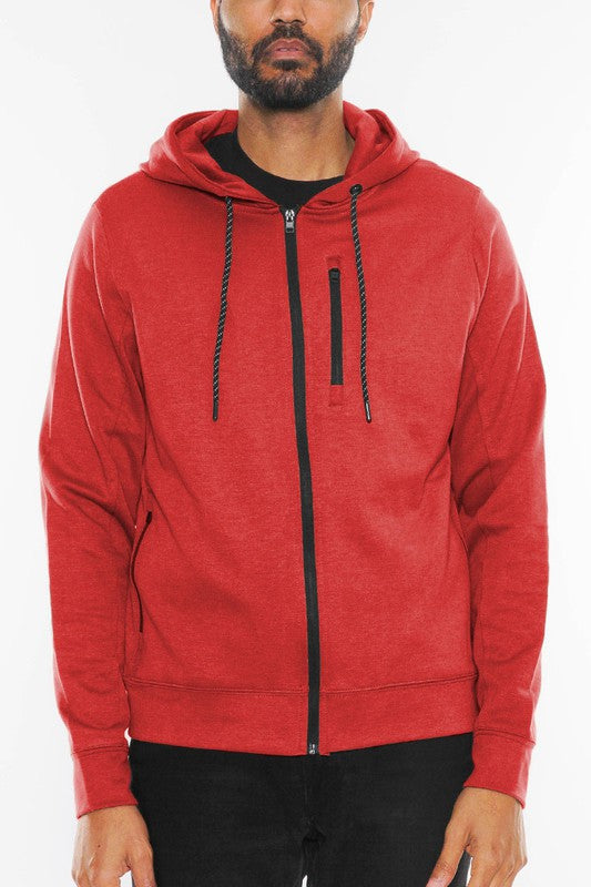 Heathered Zip Up Jacket