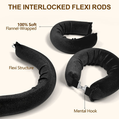 Overnight Heatless Hair Curler-Black