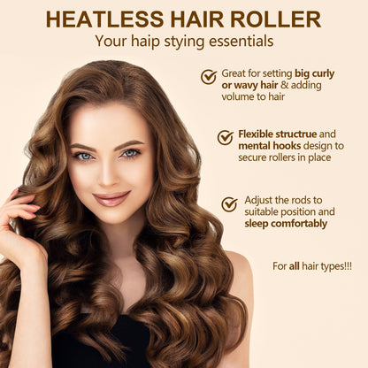 Overnight Heatless Hair Curler-Black