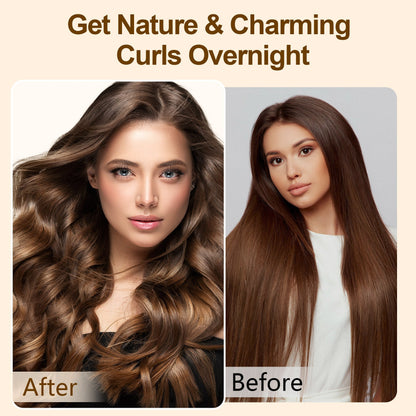 Satin heatless hair curler - Brown