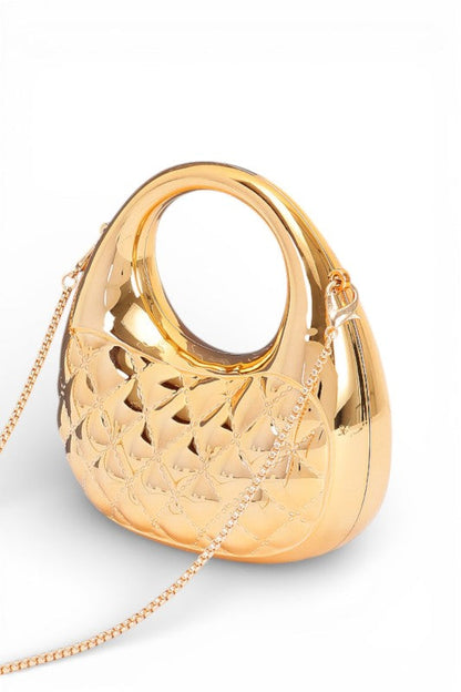 Embossed Acrylic Mini Swing Clutch Bag