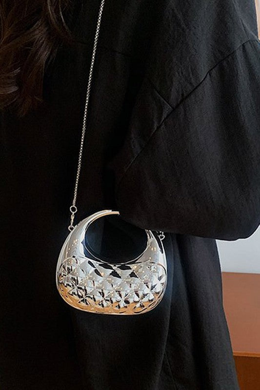 Embossed Acrylic Mini Swing Clutch Bag