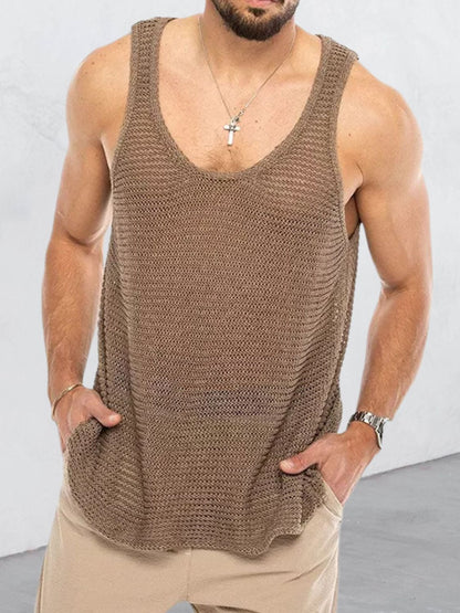 Men's Plus Size Knit Tank